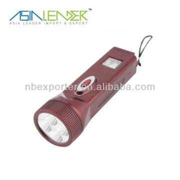 5 LED de luz antorcha de la batería recargable